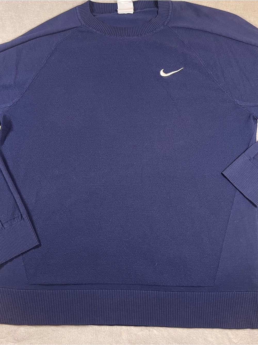 Nike Tour Golf Sweater Men’s L Midnight Navy Dri-FIT Preppy Golfcore